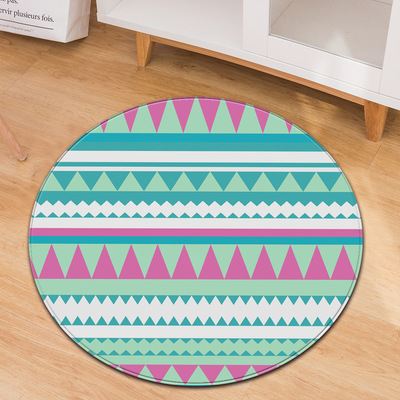 几何图纹圆地毯客厅地垫沙发脚垫厂家直销速卖通现货货源一件代发|ms