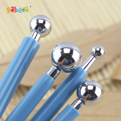 4-piece round rods, ultra-light clay & polymer clay fondant tools—stainless steel baking petals with crease design, perfect for grout finishing.