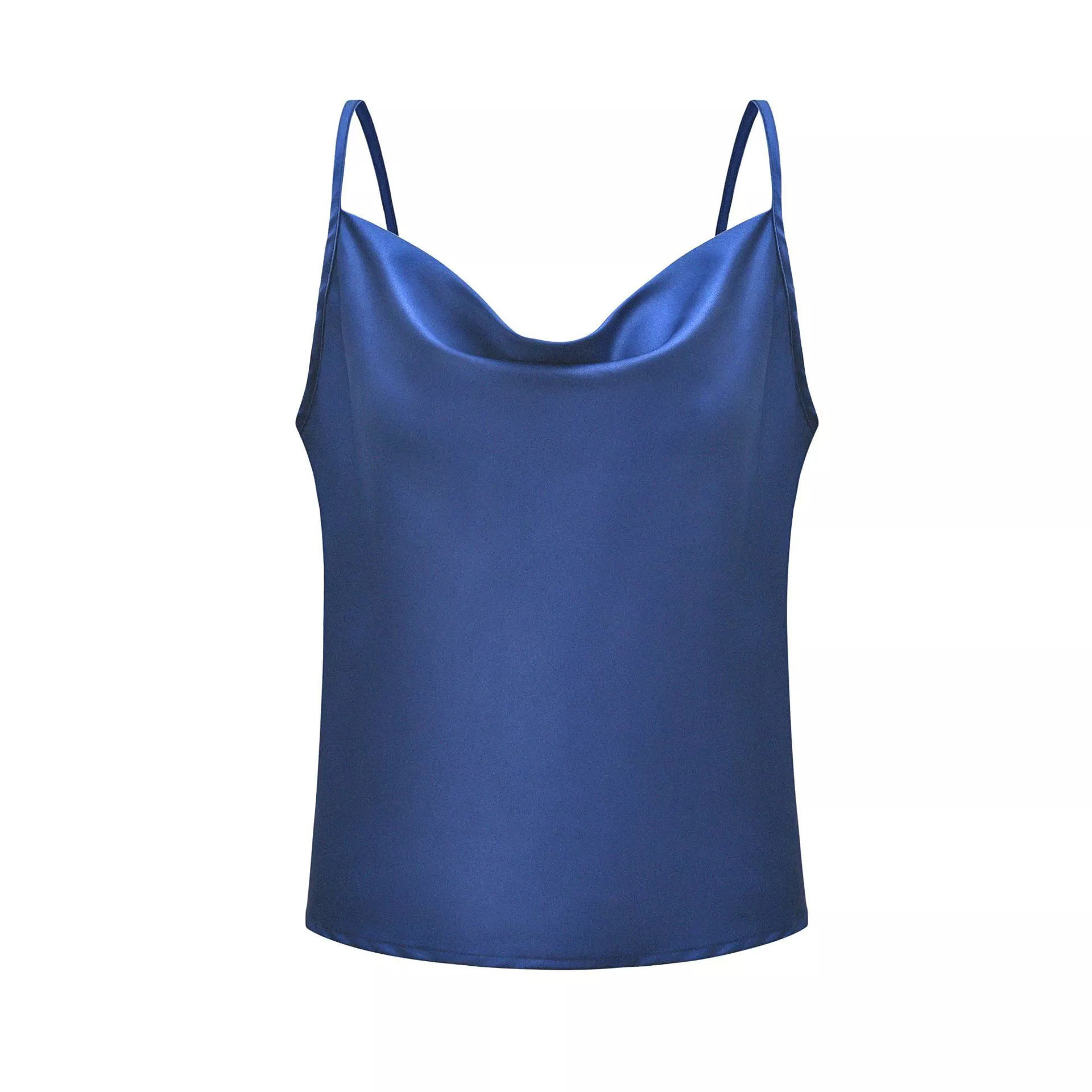 solid color camisole base simulation silk chiffon shirt top NSBTY62680