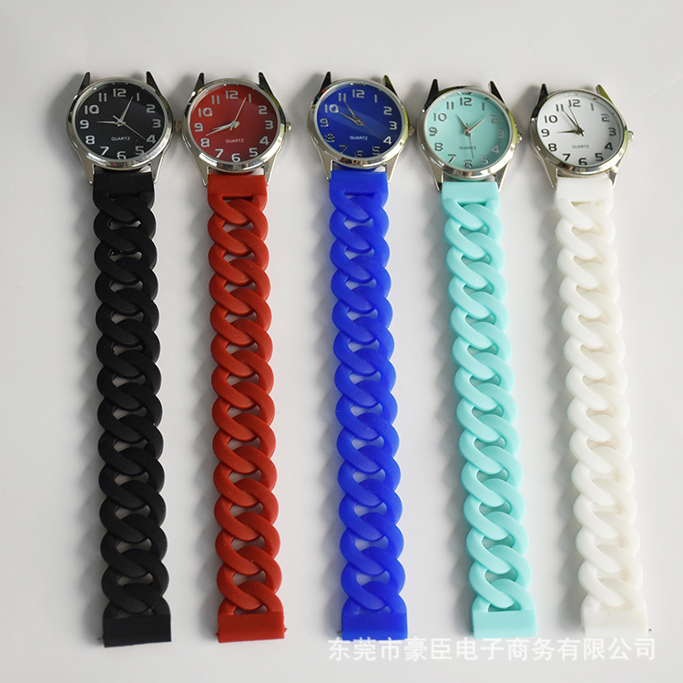 硅胶麻花手表 麻花硅胶石英手表  镂空硅胶麻花手表