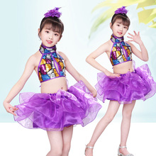 六一兒童演出服女童蓬蓬紗裙爵士舞幼兒園走秀舞蹈服裝亮片表演服