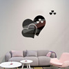Three dimensional wall mount on wall for living room, decorations, acrylic stickers, mirror effect