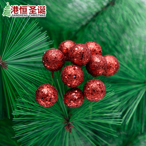 Glitter powder Christmas fruit berries simulated foam small red fruit Christmas tree diy decorations accessories photo props