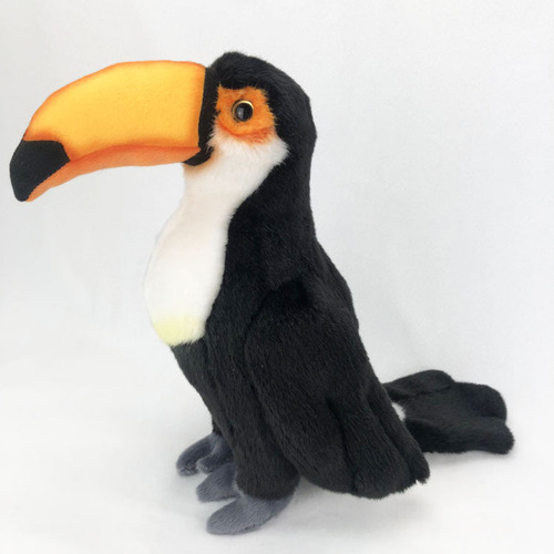 Simulated toucan plush toy, bird-shaped plush animal, children's plaything, doll decoration