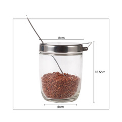 Kitchenware 304 stainless steel seasoning can glass seasoning bottle barbecue chili pepper pepper shaker toothpick salt and pepper