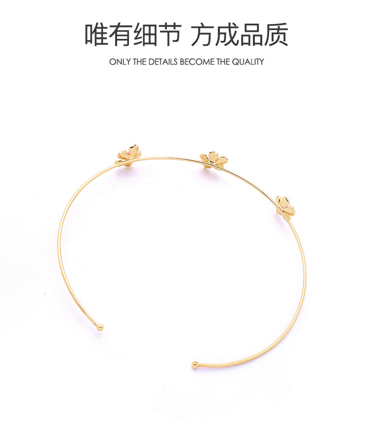 Enamel Drop Oil Cute Flower Pearl Collar Women Opening Adjustable Necklace Wholesales Fashion display picture 2