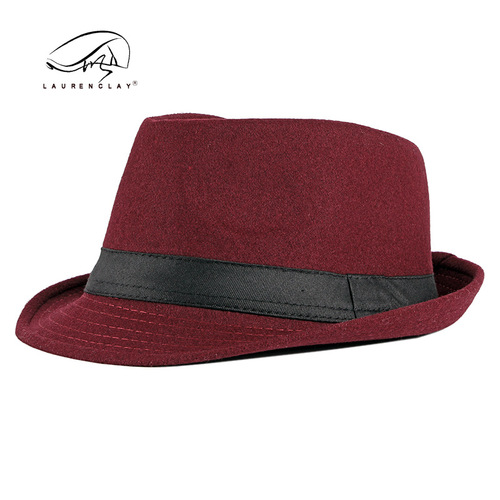 Spring and Autumn new fashion casual top hat for women British fashion black jazz hat woolen versatile middle-aged and elderly hat trend