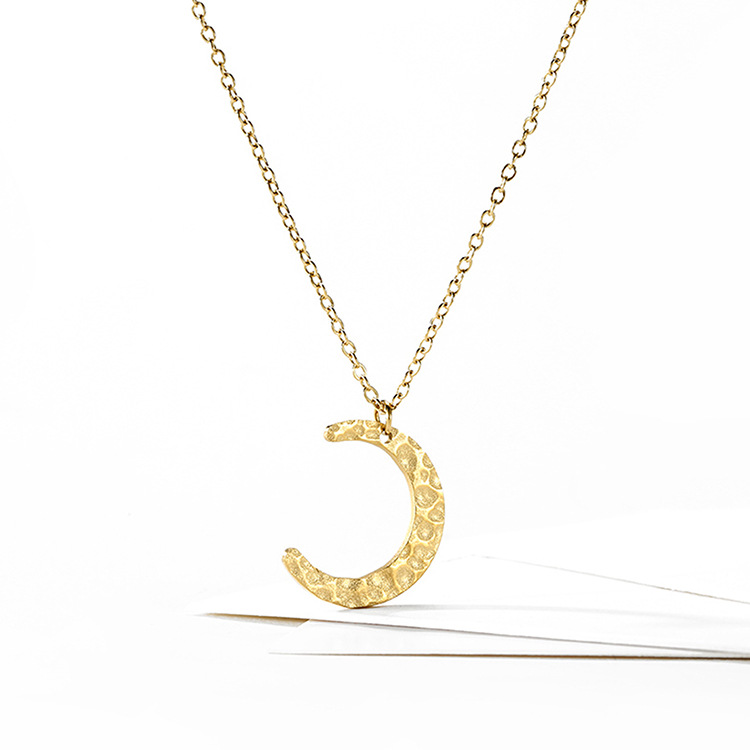 Fashion Moon Stainless Steel Plating Necklace display picture 3