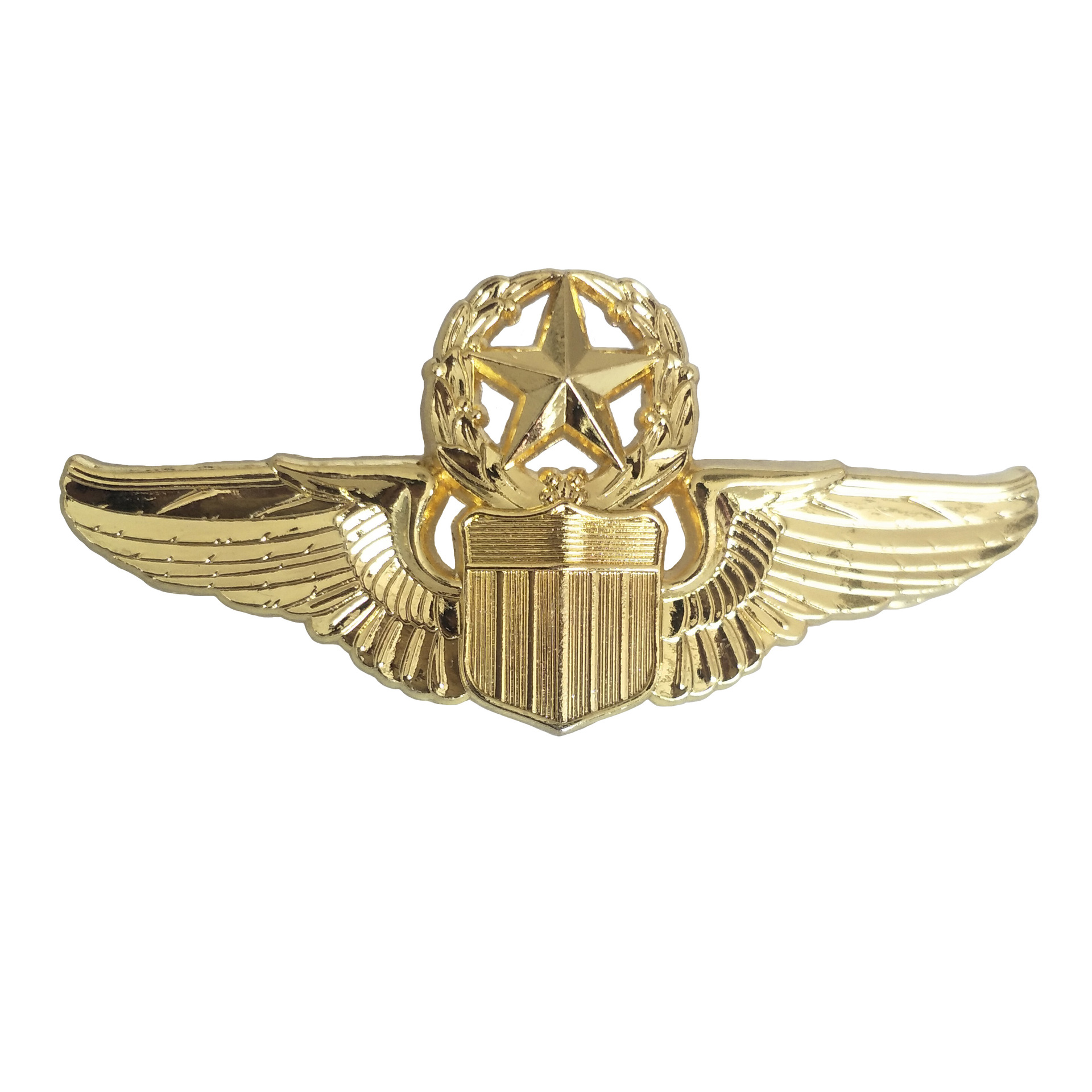 Insignia de la insignia de la calificación de piloto de la Fuerza Aérea estadounidense de la Segunda Guerra Mundial insignia de plata de oro insignia de ala voladora