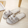 Summer slippers suitable for men and women for beloved indoor, non-slip slide platform, cotton and linen