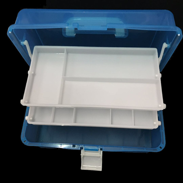 Transparent toolbox 671 toolbox three -layer plastic tool box nail…