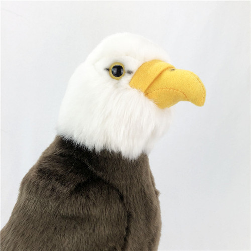Simulation animal bald eagle plush toy bird series plush toy children's play doll ornament doll