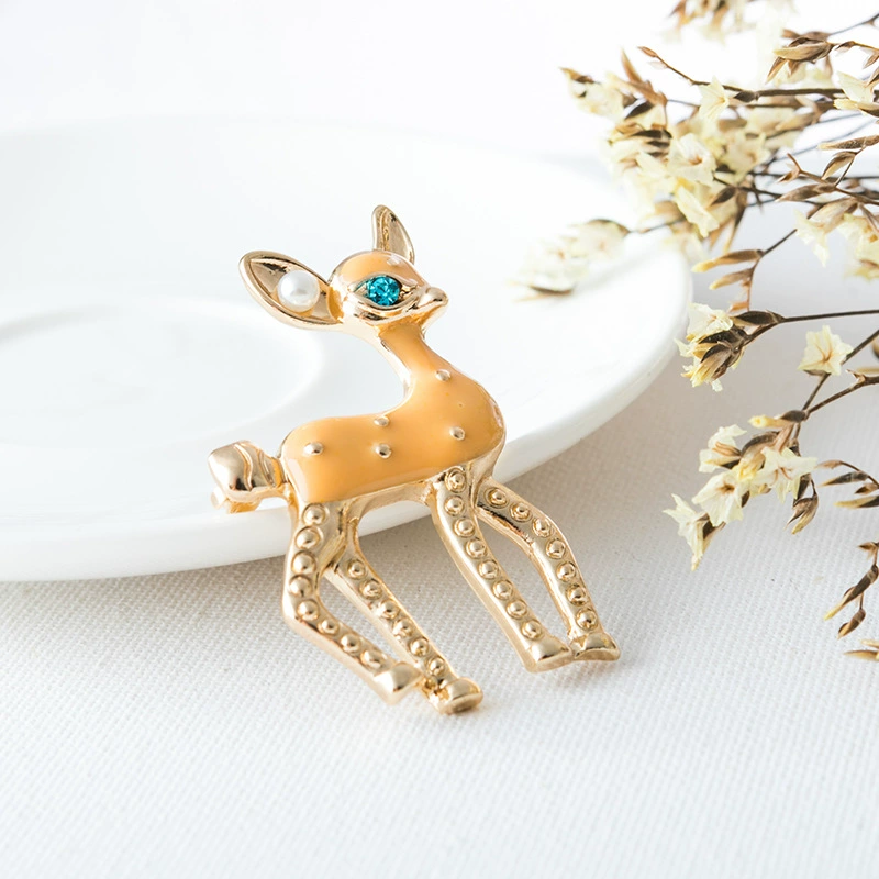 Fashionable accessory from pearl, cute brooch, pin lapel pin, Korean style