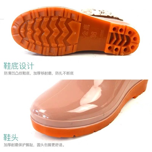 Women's Cotton Slipper Warm Low-Tops Fashion Kitchen Rain Boots Autumn/Winter Short Clogs Work Safety Rain Shoes Factory Wholesale