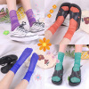 Colored brand retro summer thin knee socks, mid-length