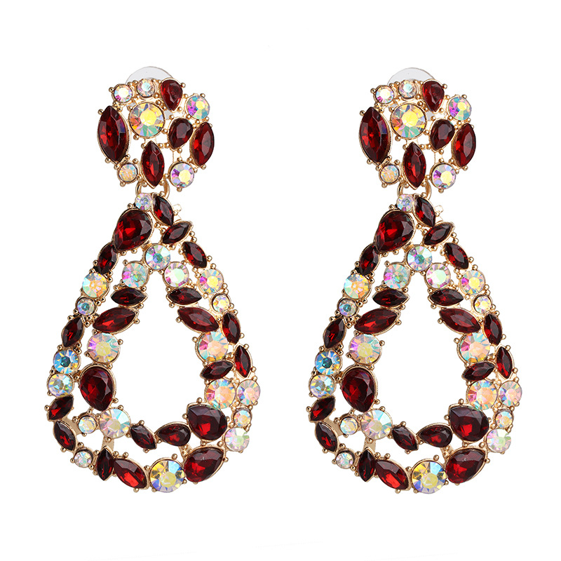 52930 Jujia Nouveau Géométrique Boucles D'oreilles Coloré Longue Haute Profil Européen Et Américain Capricieux Boucles D'oreilles Croix-frontière Boucles D'oreilles D'approvisionnement Pour Femmes display picture 2