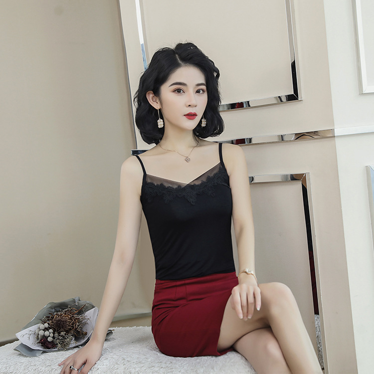 2025 New Summer Camisole Women's Korean Style Seamless Vest Bottoming Shirt Sleeveless Vest Inner Top