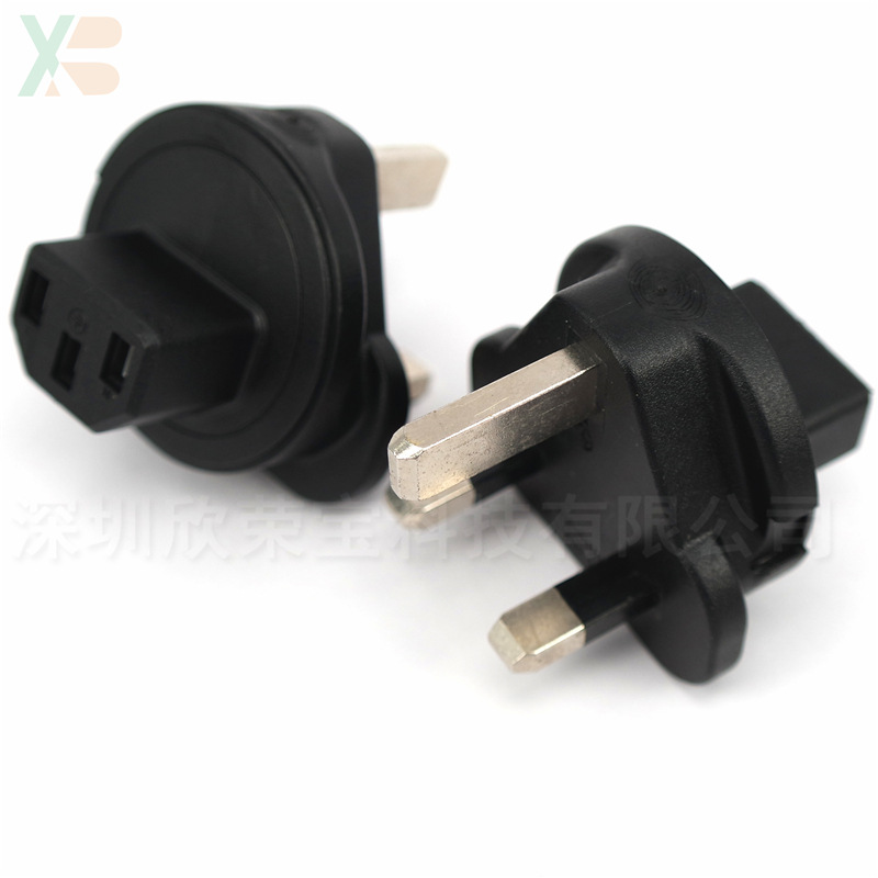 PDU机柜转换插头 C13转英标插头品字母转英标转接头0181英标TOc13
