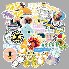 50 Ins style fresh Amazon non-infringement suitcase stickers waterproof graffiti suitcase stickers