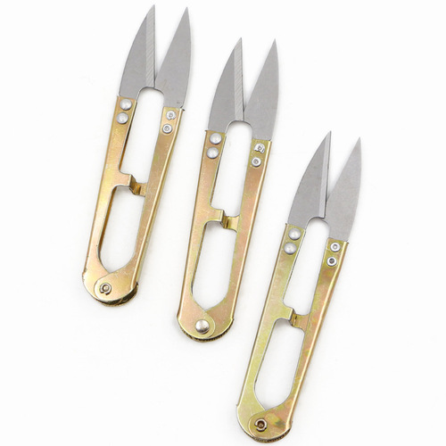 Scissors U-shaped cross-stitch scissors small scissors stainless steel sharp rust-proof scissors home sewing thread cutting scissors