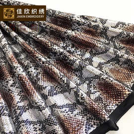 欧美时尚时装连衣裙烫金珠片布 珠片绣片 亮片绣花面料