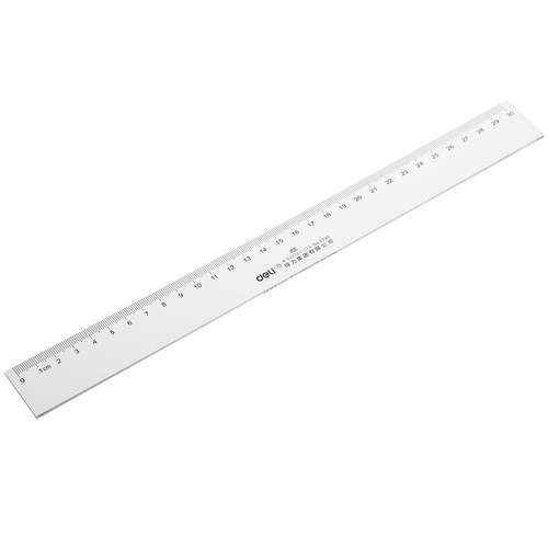 Deli 30cm plastic ruler 6230 drawing tool student transparent stationery ruler