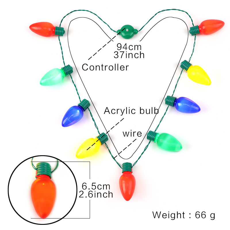 Fashion Bulb Plastic Unisex Necklace display picture 6