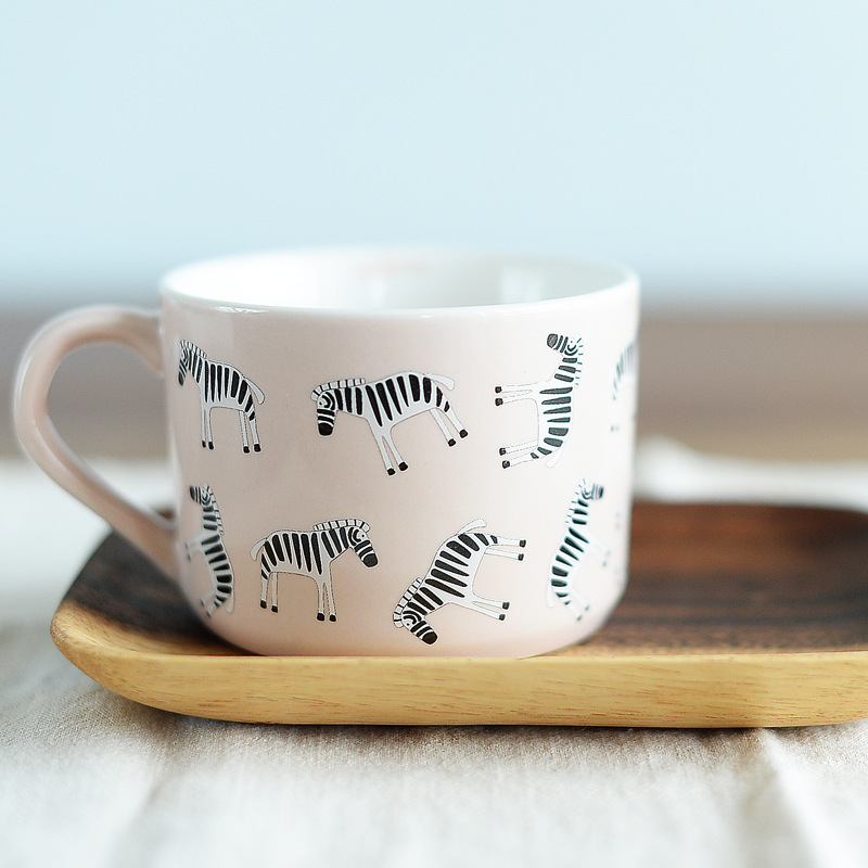 Taza de leche de dibujos animados para niños taza de cerámica creativa taza de café taza de animales taza de desayuno impresa logotipo