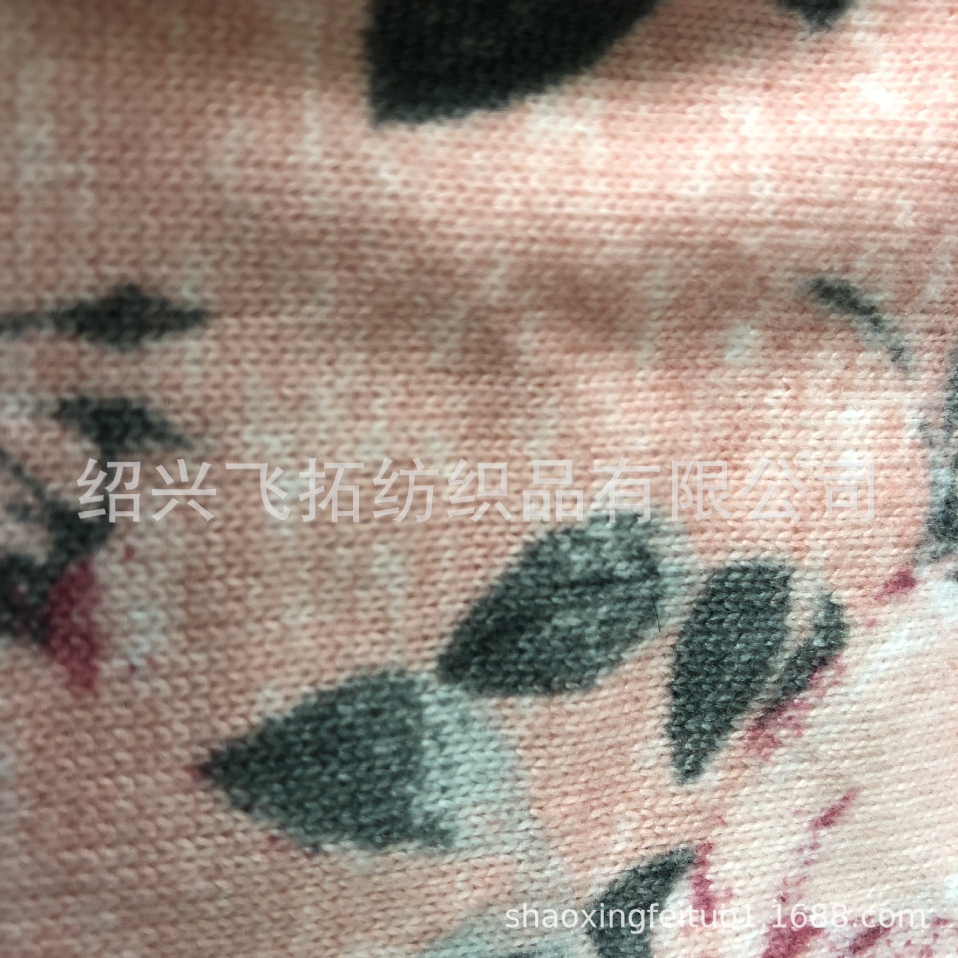 产假直销针织95%涤纶5%氨纶磨毛高F仿羊绒印花布面料