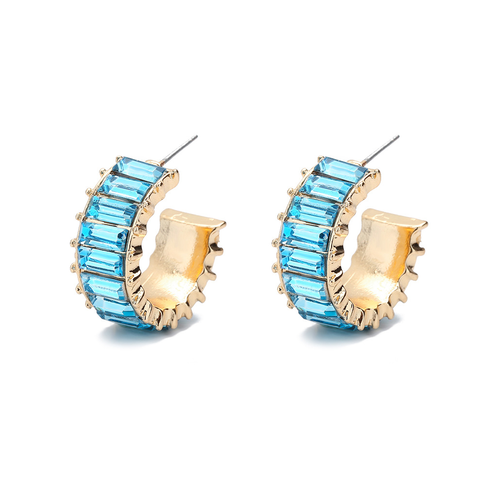 Wholesale Jewelry Simple Style C Shape Alloy No Inlaid Plating Earrings display picture 3