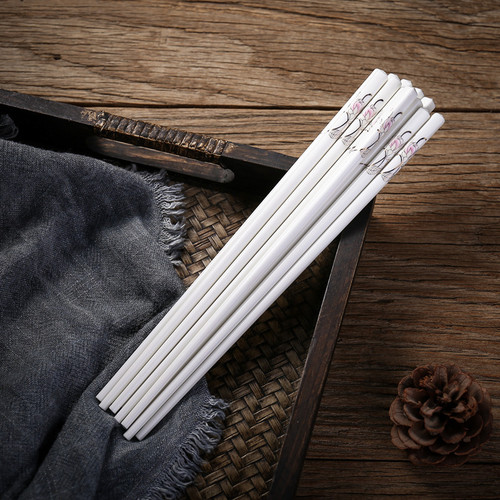 New creative ceramic chopsticks, non-slip, not prone to mold, light luxury tableware, household gifts, chopsticks, flower series
