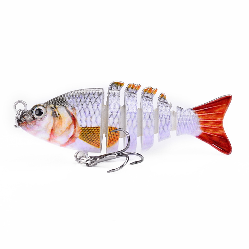 Small Multi Jointed Fishing Lures Hard Plastic Baits Fresh Water Bass Swimbait Tackle Gear