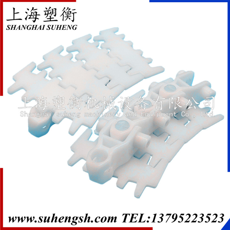 FlexMove柔性链7000K柔性侧弯链 转弯塑料链板63平板齿形链塑钢链