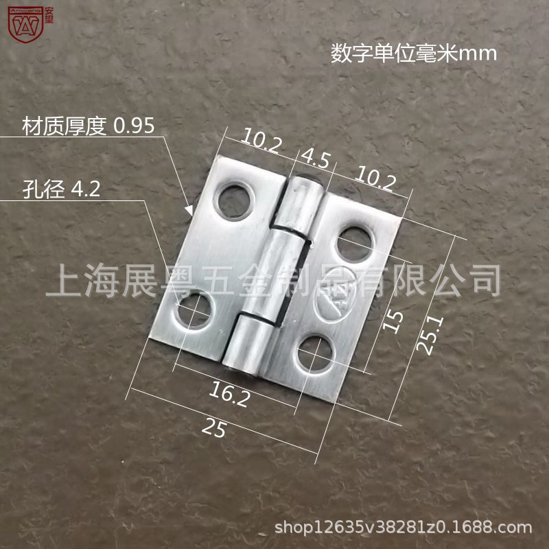 Anwang 25 * 25 bisagra 1 pulgada pequeña bisagra de acero inoxidable plegable mini pequeña bisagra de acero inoxidable