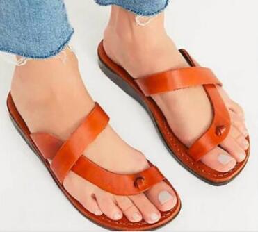 外贸WISH爆款平底夹趾凉鞋女鞋大码40-43常年不下架|ru