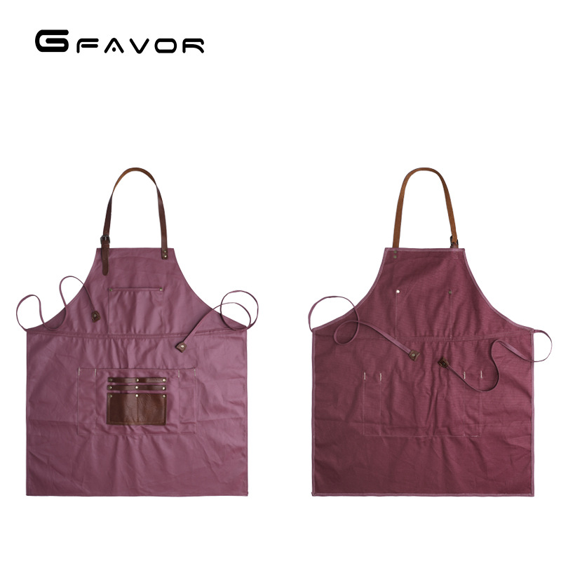 源点工匠设计室帆布围裙复古围裙耐磨刮胶防水高档工作室工具围裙