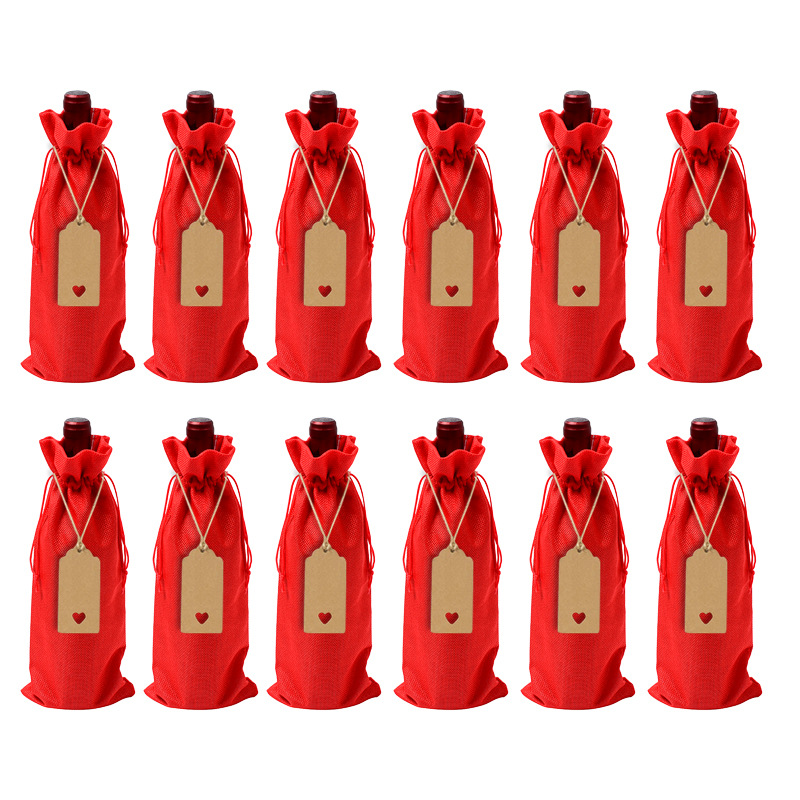 12pcs gran etiqueta de amor rojo 10m cuerda de cáñamo; 15*35cm