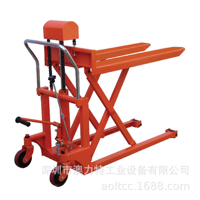 厂家批发 电动升高车 手动升降平台 可移动式手推平台车