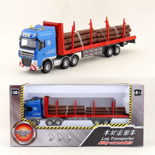 凯迪威合金工程车金属模型1:50木材运输车卡车儿童玩具汽车礼盒装
