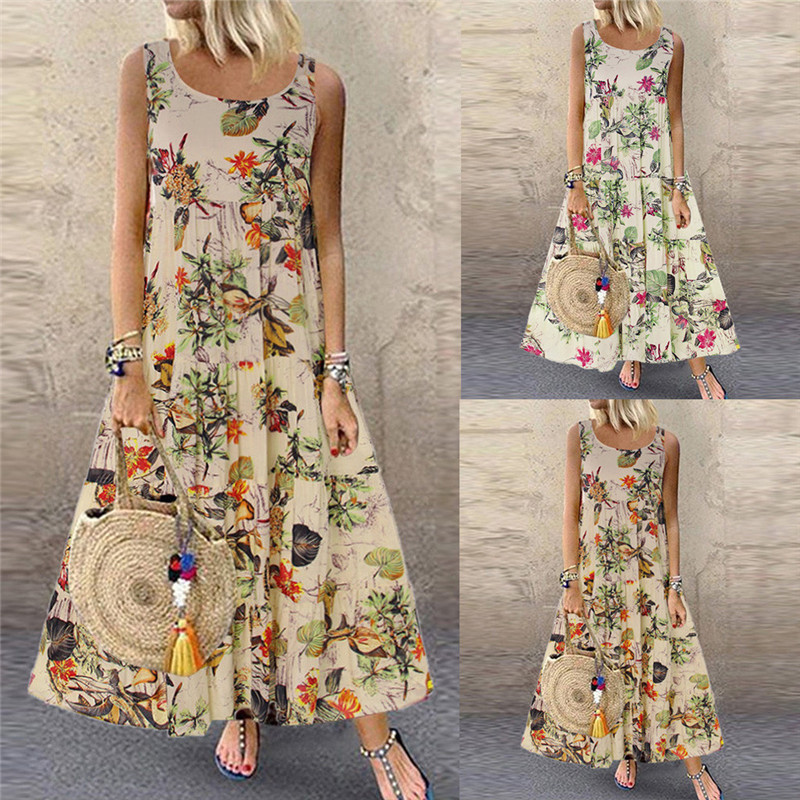 Robe bohème florale sans manches - Ref 3431727 Image 19