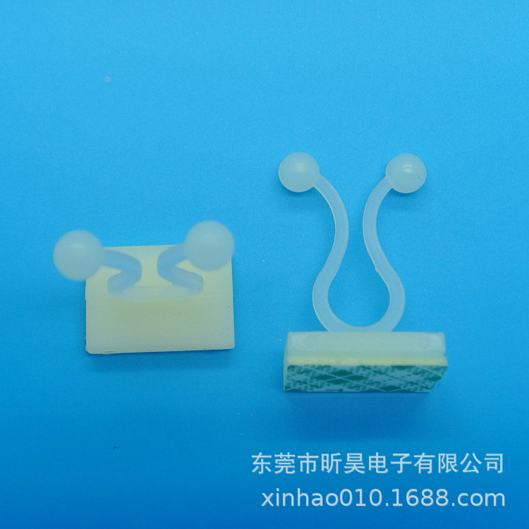 线卡粘式束线环 电线固定座 电源线束线环 尼龙扭线环 粘式扣线