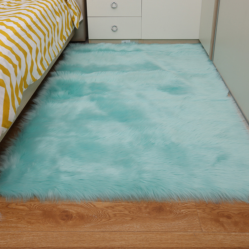【长毛绒地毯】客厅家用卧室床边毛毯子橱窗白色仿羊毛飘窗地垫