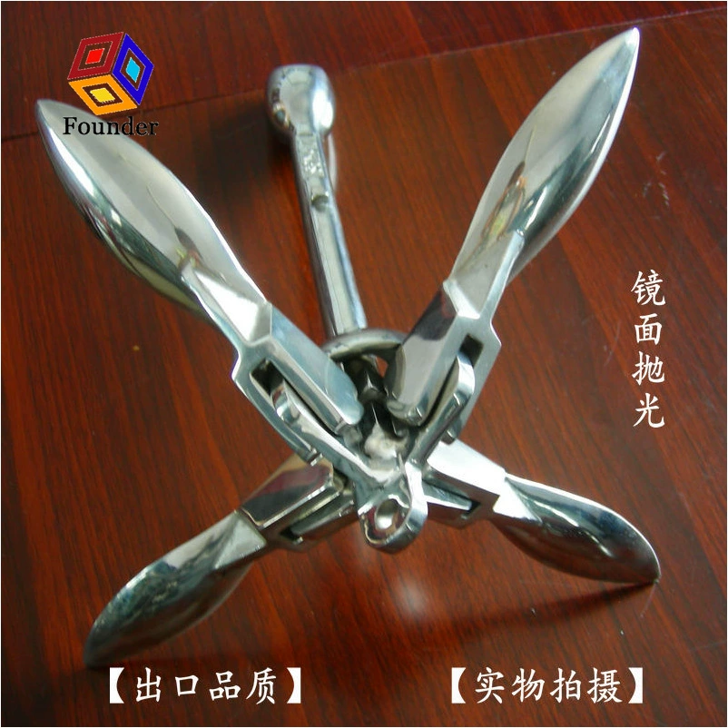 Производитель поставляет складной якорь для яхт из нержавеющей стали, якорь с четырьмя когтями