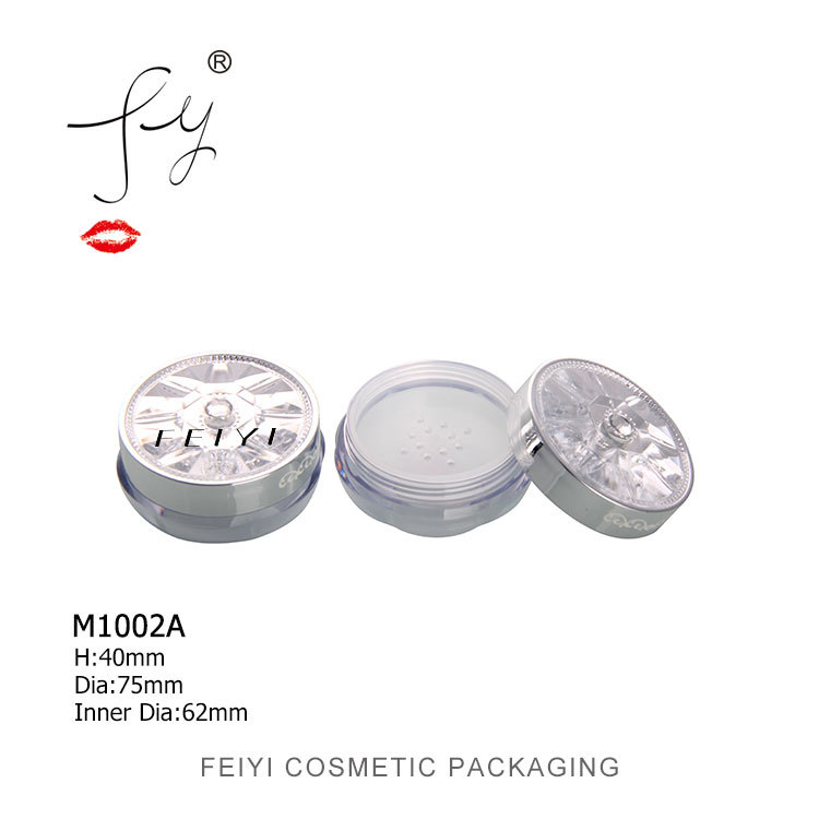 闪耀镶钻银色散粉盒(大) M1002A