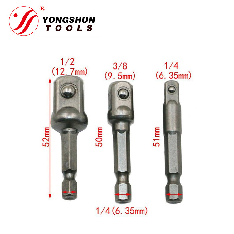 3PC 滚珠接杆  六角柄 SDS柄 50MM长 钢珠接杆 套筒接杆 现货供应