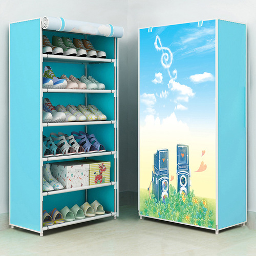 Yaruifan simple fabric shoe cabinet assembly multi-layer storage cabinet dormitory student shoe rack dust-proof simple modern fashion