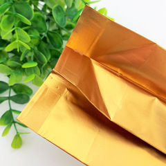 Factory matte gold accordion bag, vacuum aluminum foil bag, coffee bean and tea leaf inner seal bag, moisture-proof bag for export