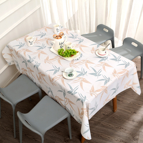 北欧餐桌布防烫防油免洗塑料桌布格子台布茶几布PVC盖布桌垫 厚款