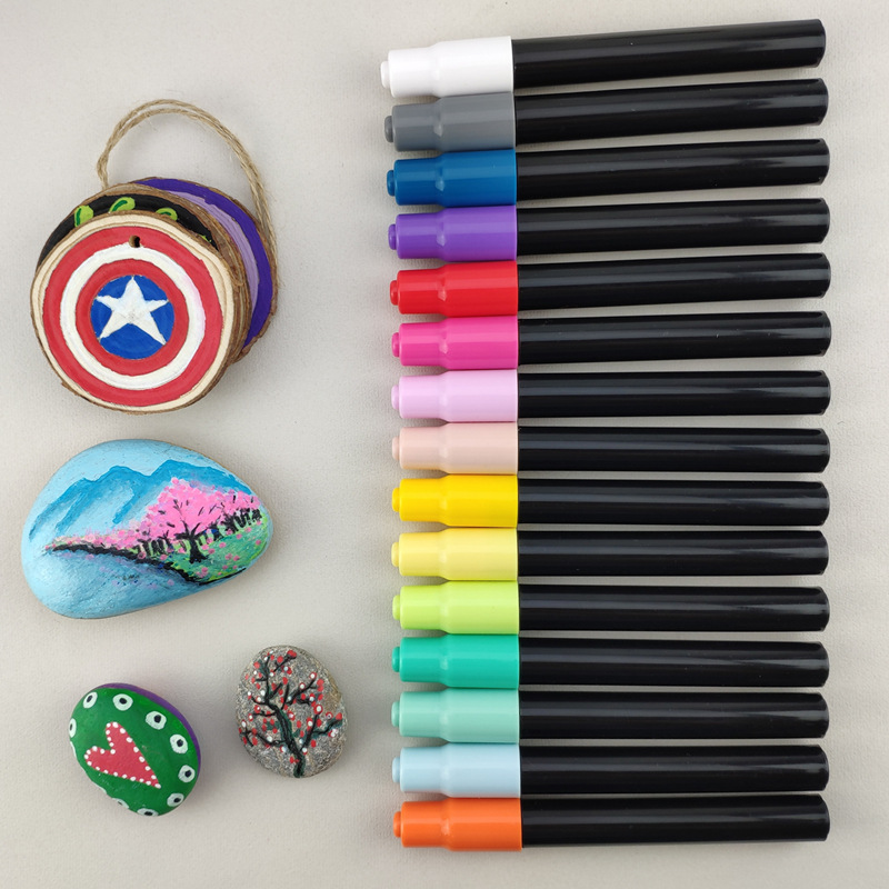 凯虹宇定制多功能马克笔创意石头木材DIY绘画涂鸦笔超强覆盖画笔