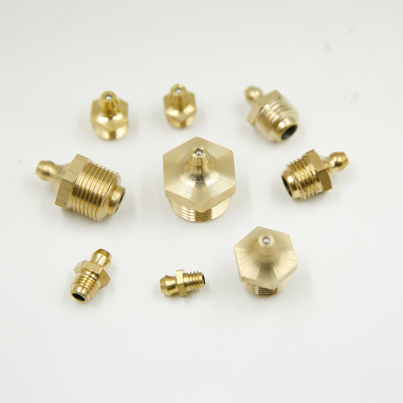 公制直铜油嘴 国标 黄铜黄油嘴 喷油嘴m6 m8 m10 m12油泵油嘴